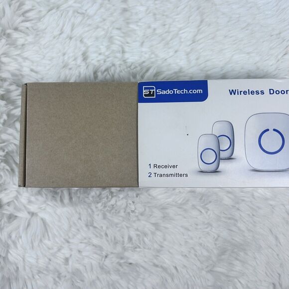 Wireless Doorbell SadoTech /1 Receiver 2 Remote Buttons/White /Easy Install/New - Picture 7 of 8